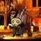 5 Ft Day of The Dead Halloween Inflatables Skeleton Black Cat with Sugar Skull